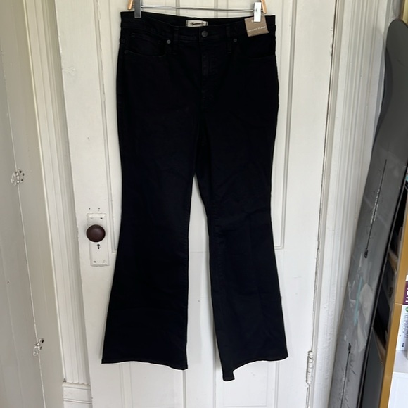 Madewell Skinny Flare Jeans in Black Frost Wash - Picture 7 of 15